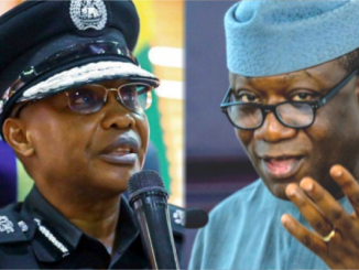 Police Inspector General Usman Baba and Ekiti State govenor Kayode Fayemi 710x400