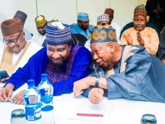 Ganduje and barau at stakeholder meeting in abuja 768x533