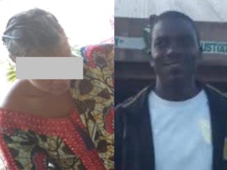 Sani Saleh Bodejo with the victim 1